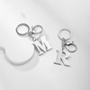 JQWL Initial Letter A-Z Keychain, Silver Metal Alphabet Charm, Decorative