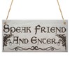 RED OCEAN Speak Friend And Enter Wooden Hanging Man Cave
