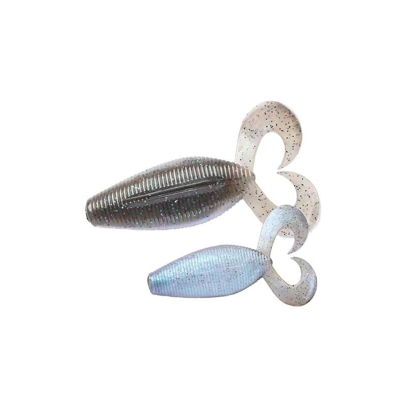 TSURINOYA Flat Flat Twin Tail Worm 3.8 Inch Rockfish Akoi