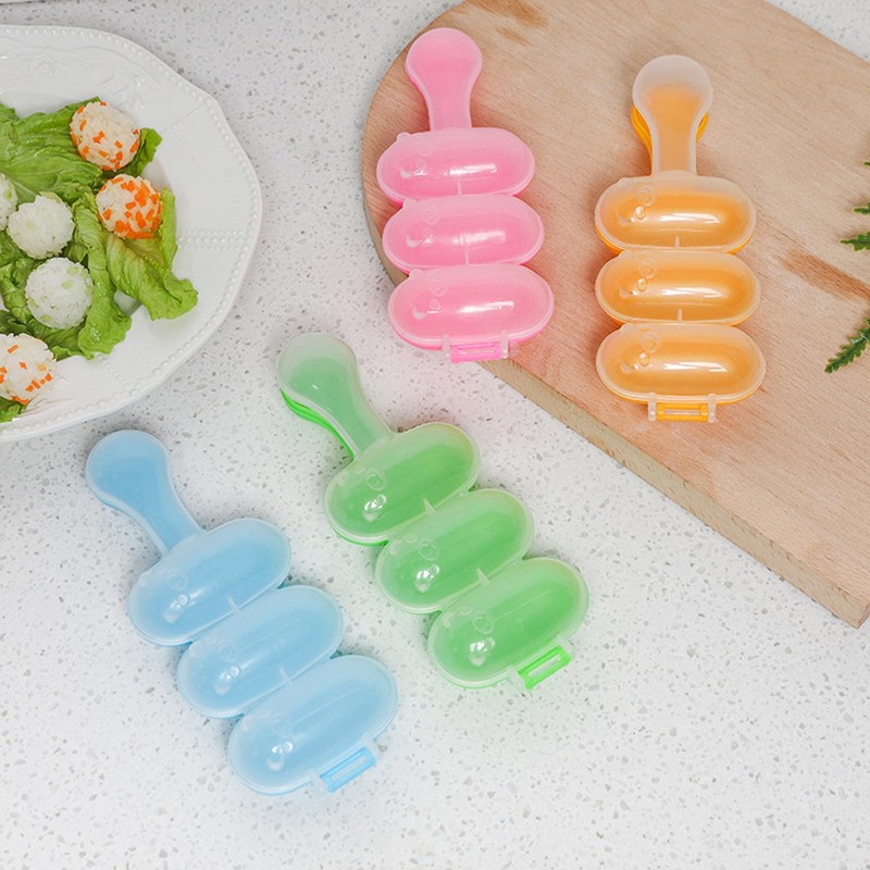 WJUAN 4 Pieces Onigiri Mould, PP Rice Ball Maker, with