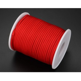 McFanBe Braided Nylon Twine Cord Thread String for Necklace Bracelet Jewelry Making Crafting Accessories (Red, 2mm-98feet)