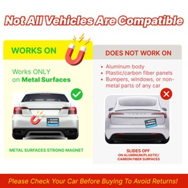 Lusinus Delivery-In-Progress Car Magnet, 2-Pack, 12×8 in Reflective “Temporary Stop” Signs – Removable Magnetic Vehicle Sign for Food Delivery, Flex Driver Car Signs