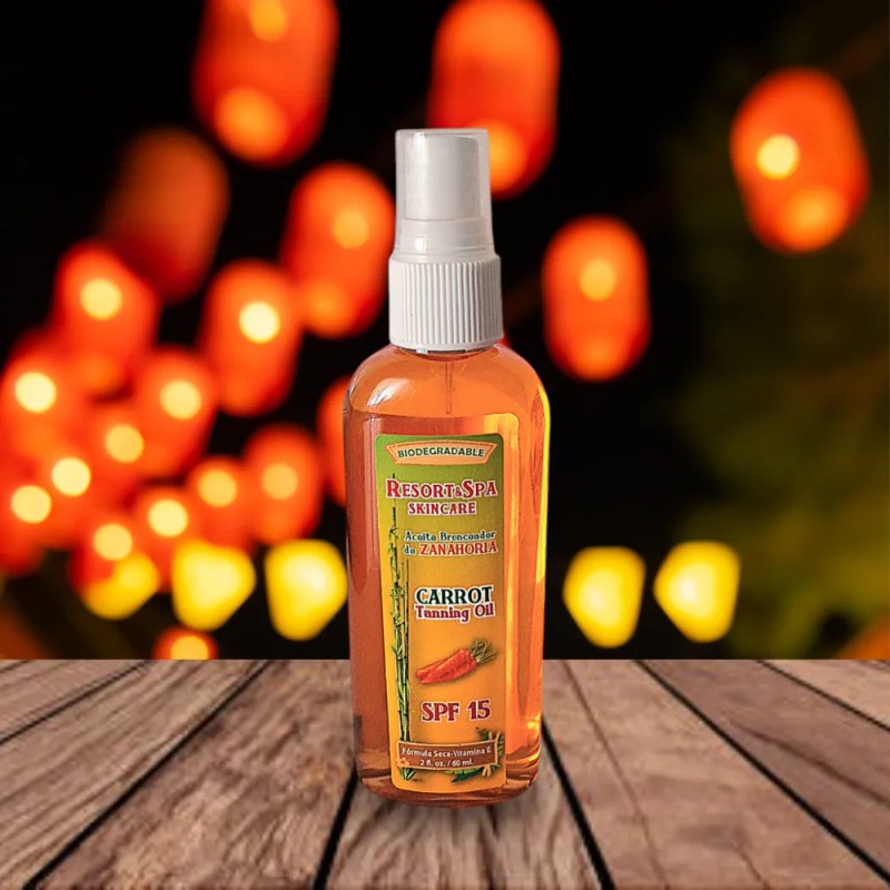 Aceite Bronceador De Zanahoria Tamaño De Viaje 60 Ml.