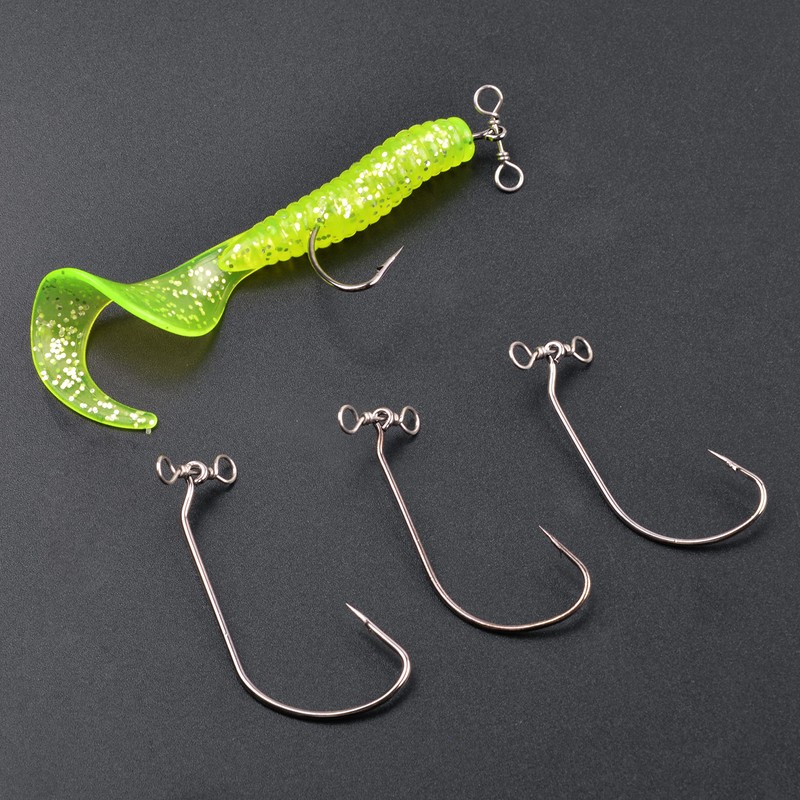 Drop Shot Swimbait Hooks - 30pcs Spinshot Wide Gap Hook