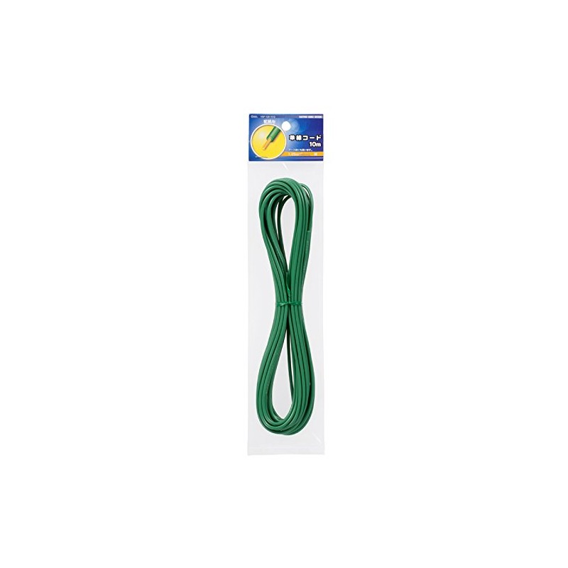 Ohm Wiring Single-Line Cord 10 m Green (04 – 7390)