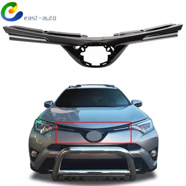 WFLNHB Front Bumper Upper Grille W/Chrome Trim Black For 2016