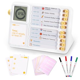 Visual Timer for Kids with Planning Board ADHD Tools for Kids ADHD Timer for Kids Visual Schedule for Kids with Autism Desk Timer Management Silence Tools for Classroom Home