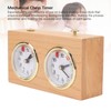 Wooden Mechanical Chess Clock, Quartz Analog Timer Chess Clock Timer,