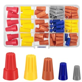 woshilaoDS 102 Pcs Wire Nuts Connectors Assortment Kit, Colorful Wire Caps Electrical Wire Nut Kit, Wire Twist Nuts, Portable Wire Insert Twist Caps Connectors with Springs for Quick Connection