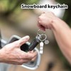 Snowboard Keyring,Snowboarder Key Chain - Snowflake Skier Keychain Pendant Winter