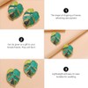 1 Pair leaf earrings leaf hoop earrings girls charm earrings