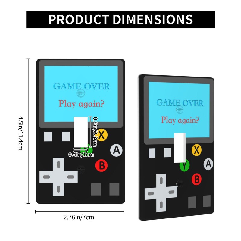 Video Game Gamer Over Decor Print Light Switch Plate Cover
