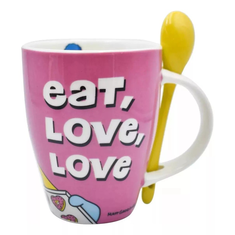 Fun Kids Dúo Tazas Cerámica Homero Marge Simpson Cuchara 310ml