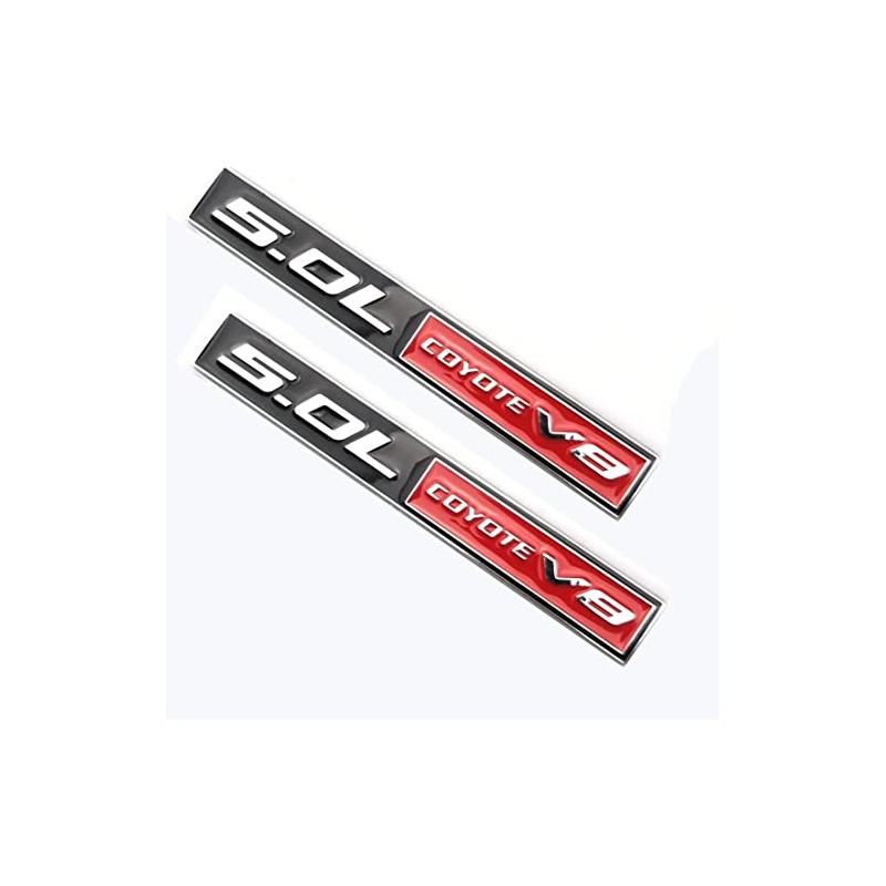 2pcs 5.0 Coyote V8 Emblem 3D Trim Fender Hook Trunk