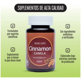 Cápsulas Premium De Canela | Apoyo Para Adelgazar | 60 Cáps Sin Sabor