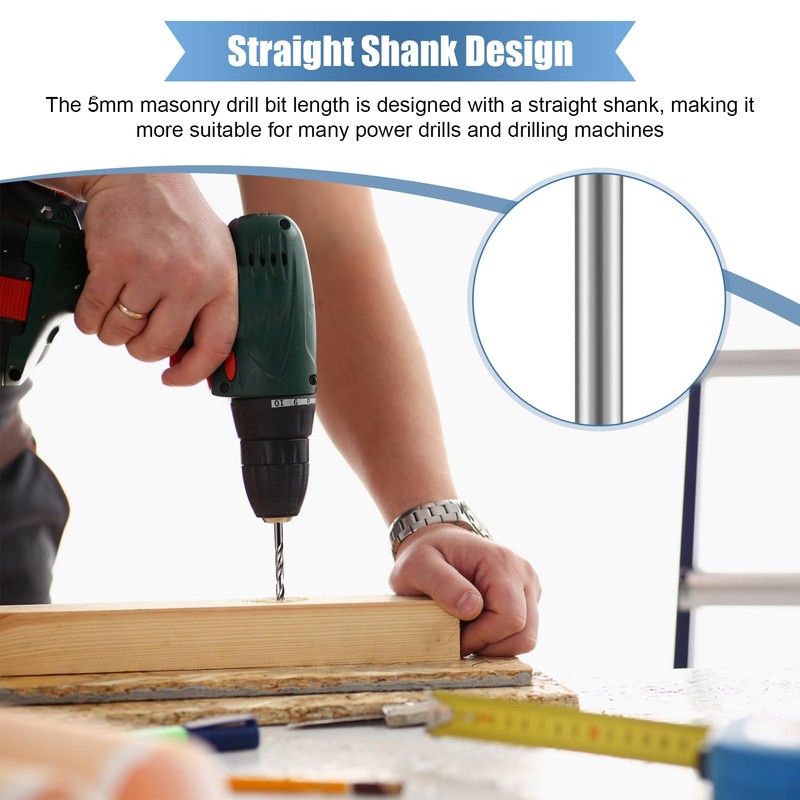5mm Extra Long Drill Bit, 200mm HSS Titanium Twist Drill