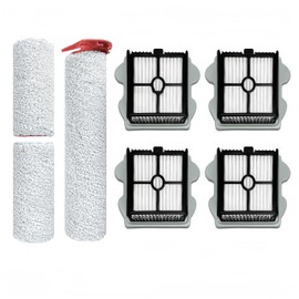 Brush Roller and Filters Replacement Parts for Roborock Dyad Pro/Dyad Pro Combo / A10 Plus Cordless Wet Dry Vacuum Cleaner, 1 Set Main Brush Rolls 4 HEPA Filters Accessories Kit