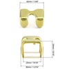 QWORK Metal Rope Clips, 4 Pack Solid Brass Heavy Duty