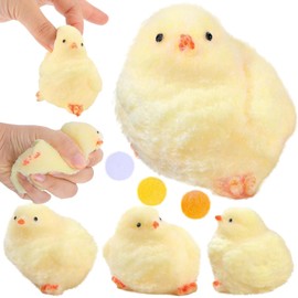 4 Pcs Squishy Chick Toys,Fidget Toys,Handmade Chick Squishy Toys,Chick Squishy Toys, Stress Relief for Party Favors, Fidget Toys for Kids Teenagers Adults Home Office Relaxing (4PCS-Chick)
