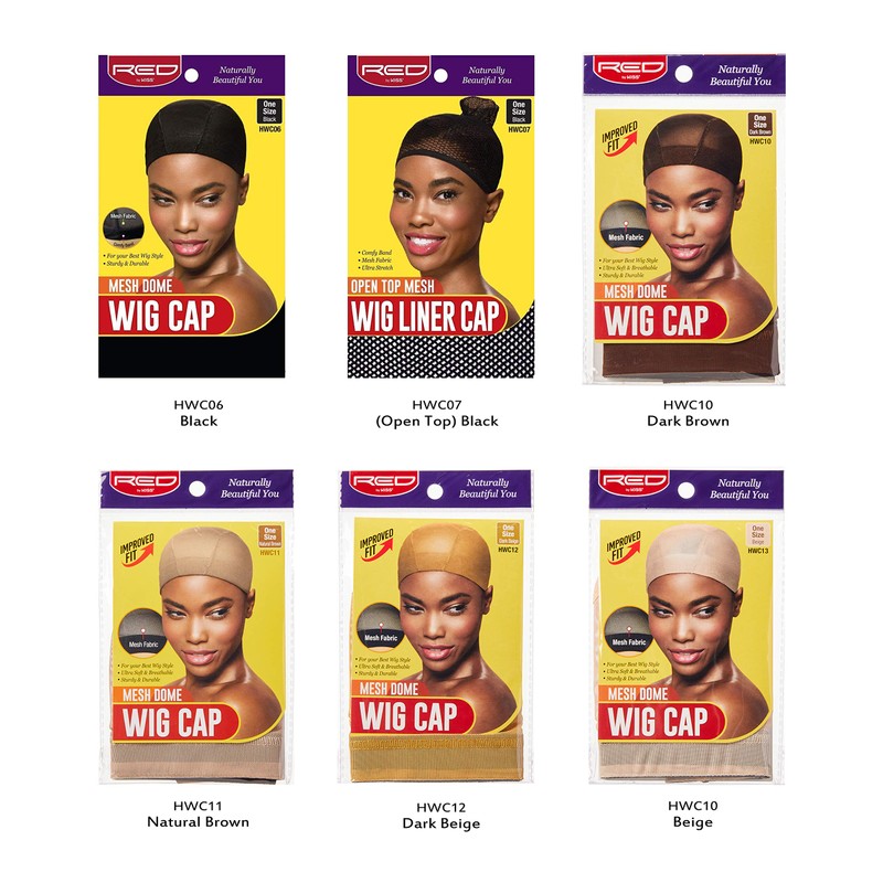 Red by Kiss Wig Cap (1 PACK, Natural Brown (Stocking))