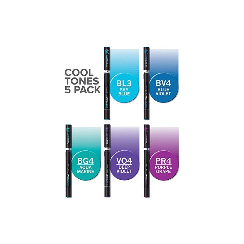 Chameleon Art Products, Chameleon 5-Pen, Cool Tones Set