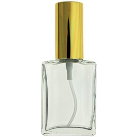 1-PIECE 1 OZ 30 ML RECTANGULAR EMPTY REFILLABLE GLASS BOTTLE WITH FINE MIST GOLD SPRAYER (Perfume Fragrance Cologne Essential Oil Atomizer)