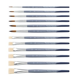 Faber-Castell Creative Studio Brush (Round & Flat, Brush Set Complete 12-Piece)