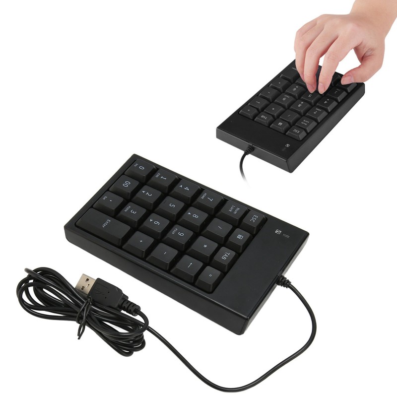Wired Number Pad 23 Keys 5.9ft Cable USB Plug and