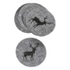 Boltze Home Collections Tjark Coasters, Grey, Diameter 10 cm, Set