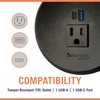 Newhouse Electric 2-4 in. Universal Desk Grommet with Tamper Resistant