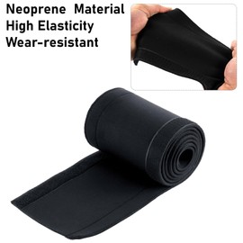 Dr.fish 60" Trolling Motor Cable Sleeve Neoprene Trolling Motor Cable Organizer, Cuttable Wire Cord Protector Wrap Cover, Trolling Motor Accessories Black