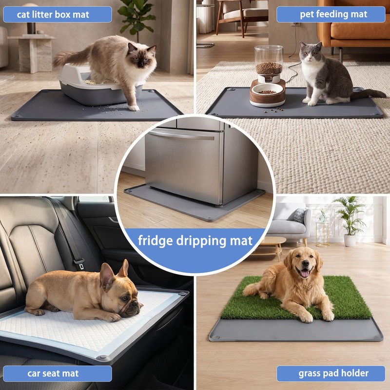 Pee Pad Holder for Dogs, 24" x 24" Thick Silicone