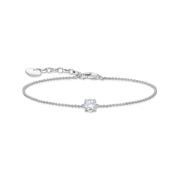 Thomas Sabo 925 Sterling Silver White Cubic Zirconia Charm Bracelet