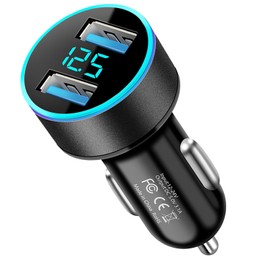 66W Zigarettenanzünder USB C,Zigarettenanzünder USB C Auto Ladegerät Adapter mit 2-Port, KFZ Ladegerät Schnellladen für Telefon Autogeräte