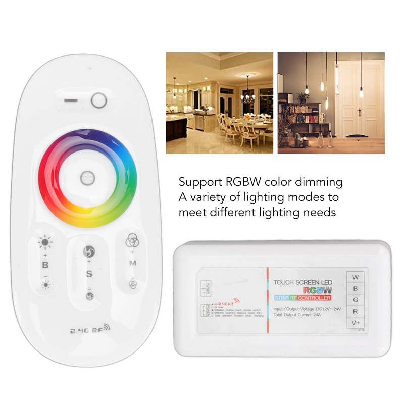 2.4G Wireless RF Touch Dimmer Switch 7 Color RGBW Dimming
