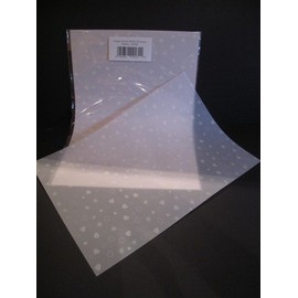 25 Sheets A4 100gsm Printed Vellum White - Hearts Design AM527