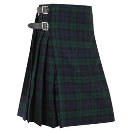 Magnificent Sport Men’s Scottish Black Watch Tartan Kilt 5 Yard Traditional Highland Wear with Adjustable Leather Straps Skirt (UK, Numeric, 38, Regular, Regular, Black Watch)