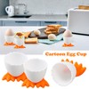 Rieoany Pack of 6 Plastic Egg Cups, Cute Egg Dispenser,