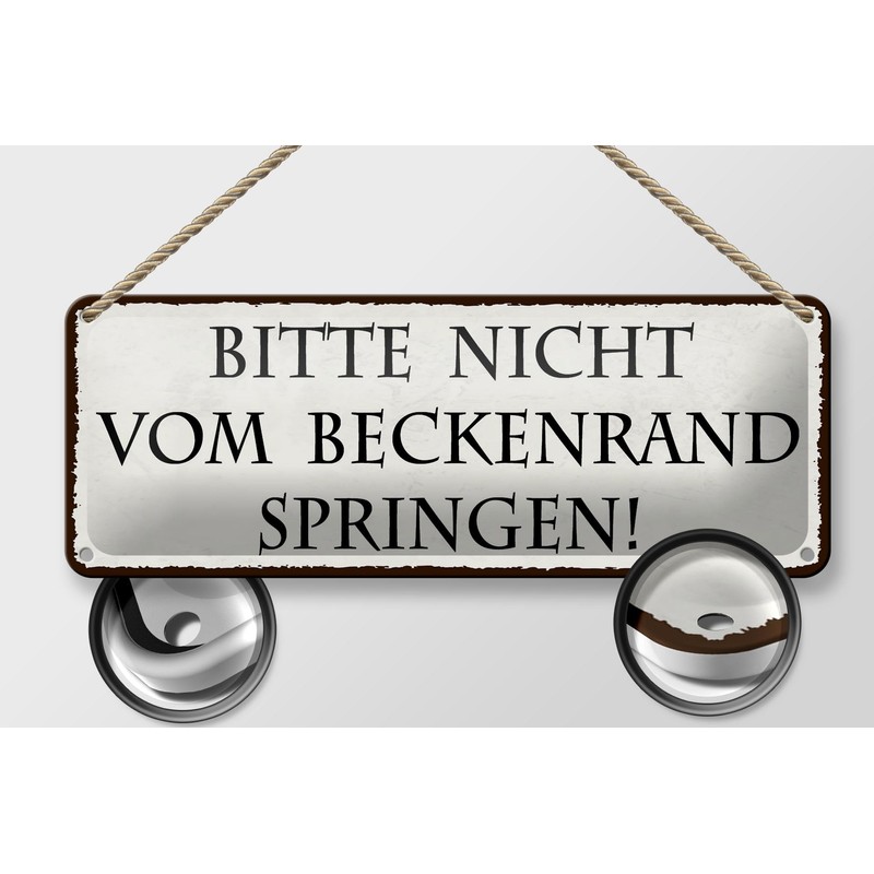 FEMER Tin Sign with German Text 27 x 10 cm