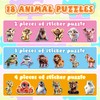 18 PCS Animal Puzzles for Toddlers 2-4, 3 Levels Step-by-Step