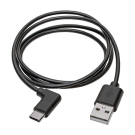 TRIPP LITE USB 2.0 Hi-Speed Cable A to USB Type C M/Right-Angle, 3' (U038-003-CRA)