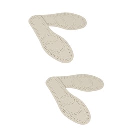 Baluue 2pairs Shoe Pads Charcoal Odor Absorber Insoles Breathable Damping Pads Leather Insoles Arch Support Soft Comfortable