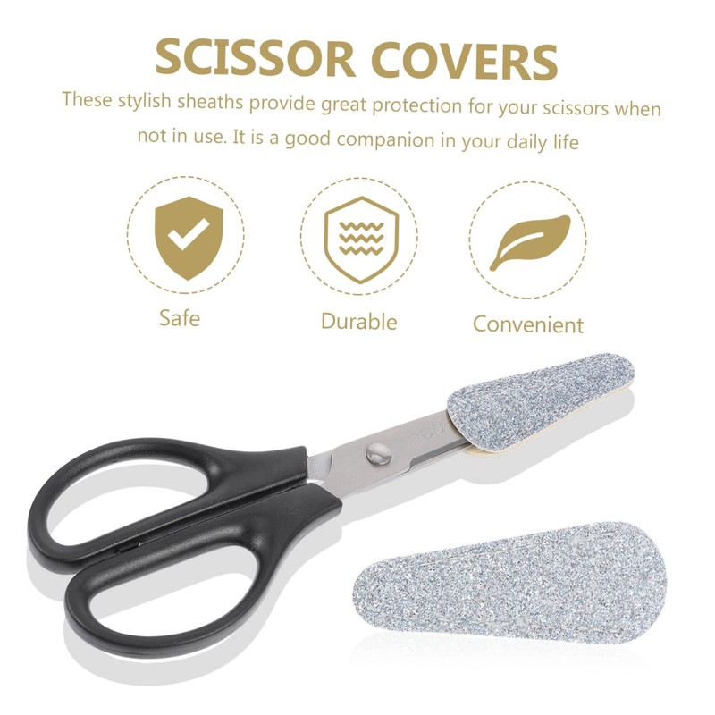 SAFIGLE 2Pcs Leather Scissors Protector Case Lightweight Barber Shear Cover