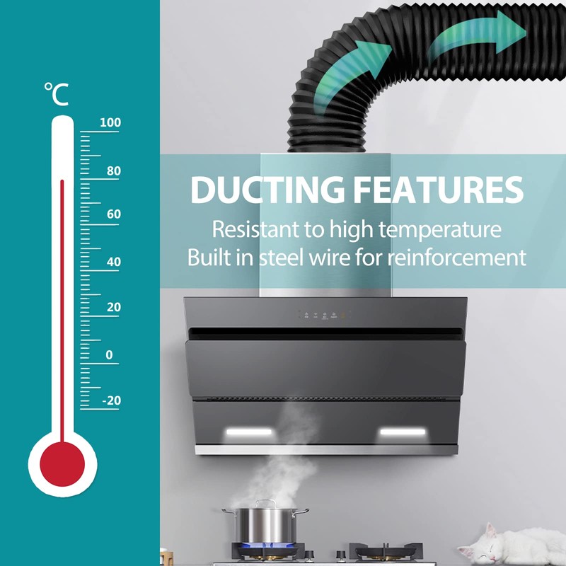 HG Power 5 Inch Air Ducting, 32 Feet Flexible Aluminum