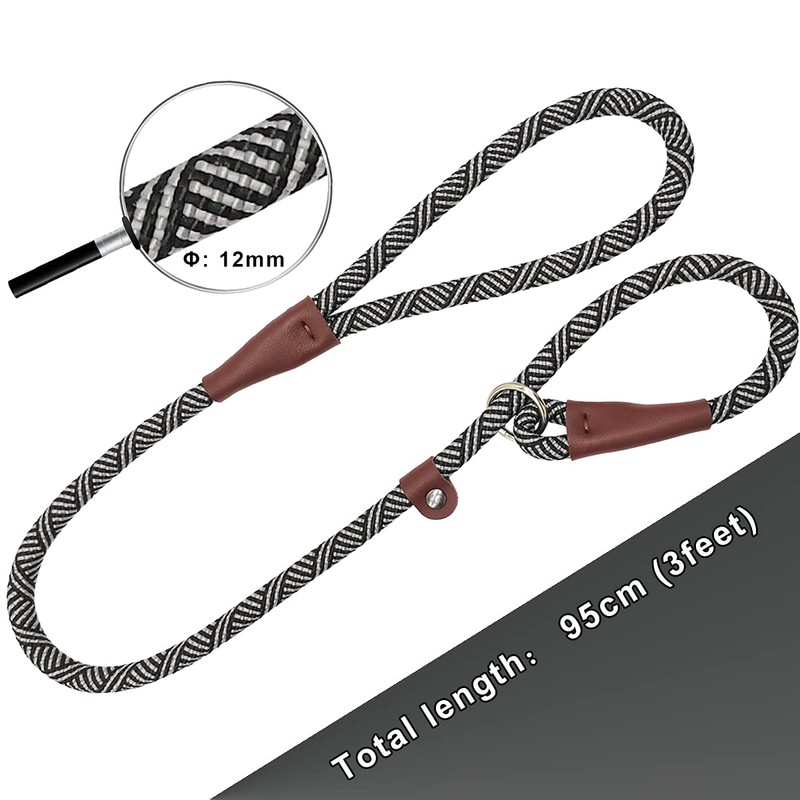 SEPXUFORE 3FT Slip Lead Dog Leash, 1/2 inch Rope Dog