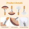 4PCS Fan Facial Brushes, Esthetician Fluffy Fan Blush Brush