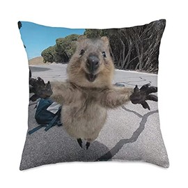 Be Happy.. Like A Quokka Throw Pillow
