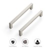 Ravinte 25 Pack 6-1/4 Inch Kitchen Square Cabinet Handles Brushed