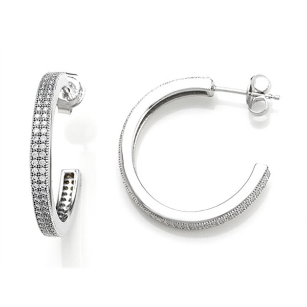 Zoe R Sterling Silver Micro Pave Hand Set Cubic Zirconia