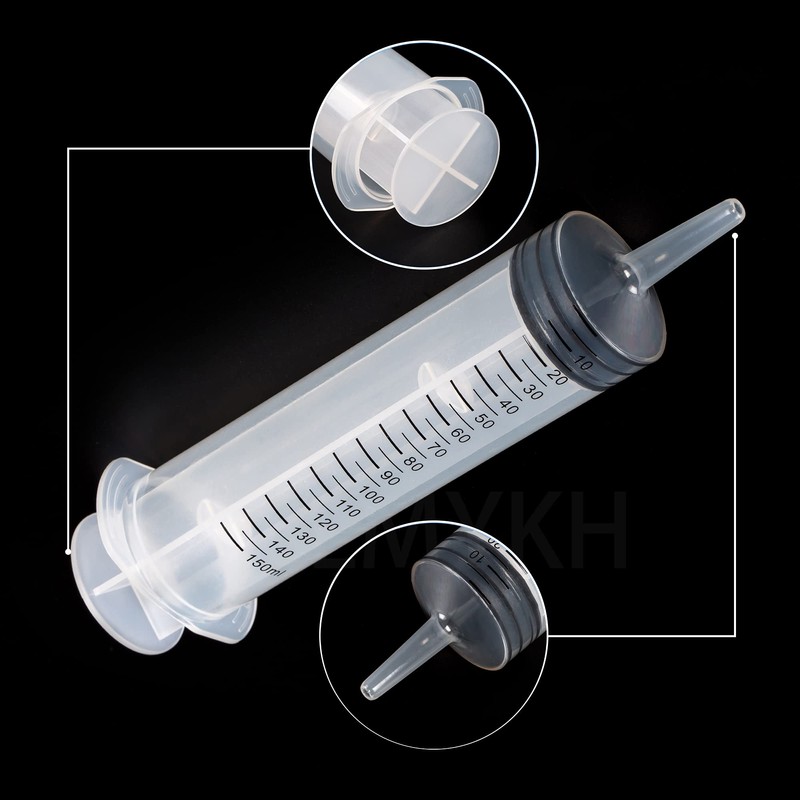 150 ml Large Plastic Cylinder with Hose for Scientific Laboratories,